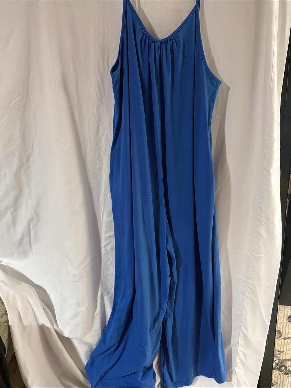 SHEIN Royal Blue Wide-Leg Jumpsuit with pockets